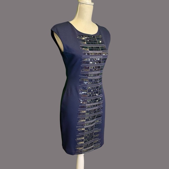 BCBGMaxAzria ‘Seri’ Bodycon Sequin Embellished Mini Dress in “Carbon Combo” Sz S - Picture 14 of 16